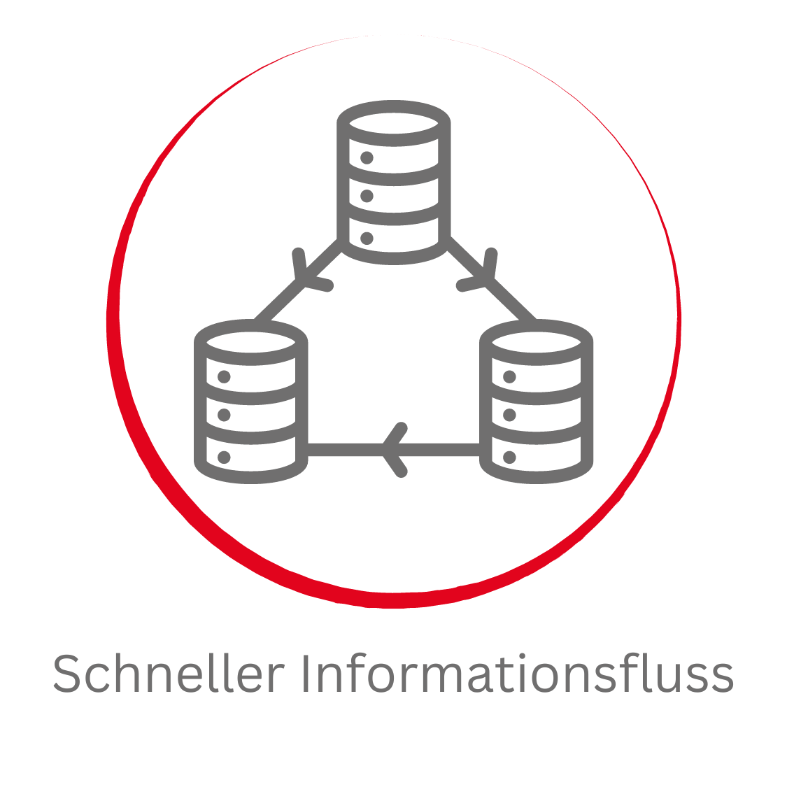 Icon-schneller Informationsfluss